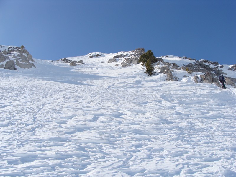 Face nord du Petit Peygu : Dans la face nord du petit Peygu