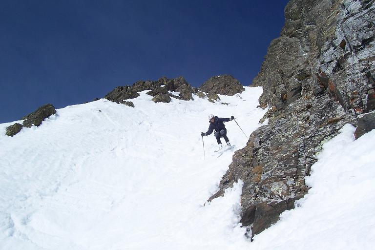 Descente : Dans le couloir sommital