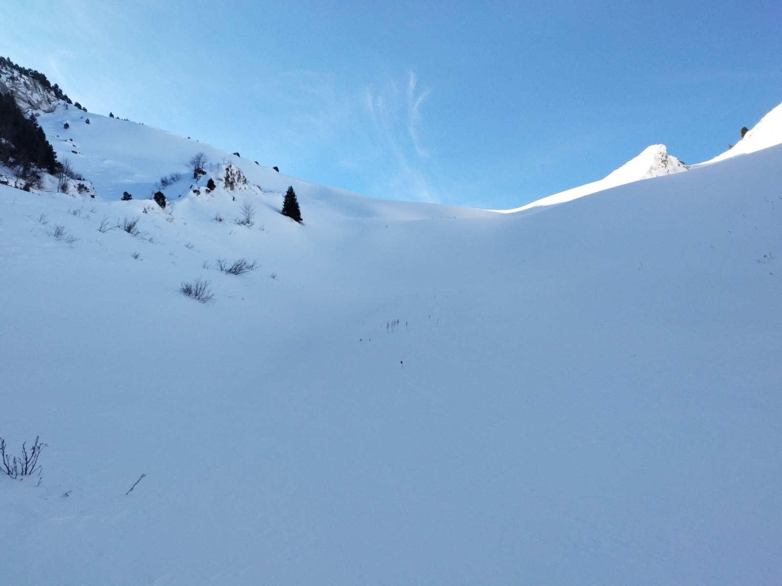 Remontée au col de Rossanaz&nbsp;