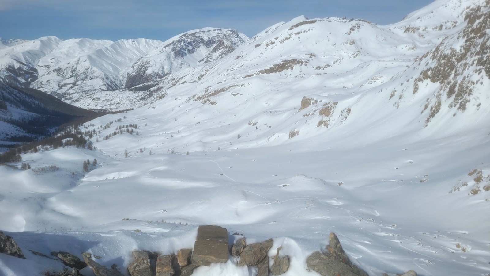 &nbsp;Vue de la tete de Plate Lombarde, vers Fouillouse
