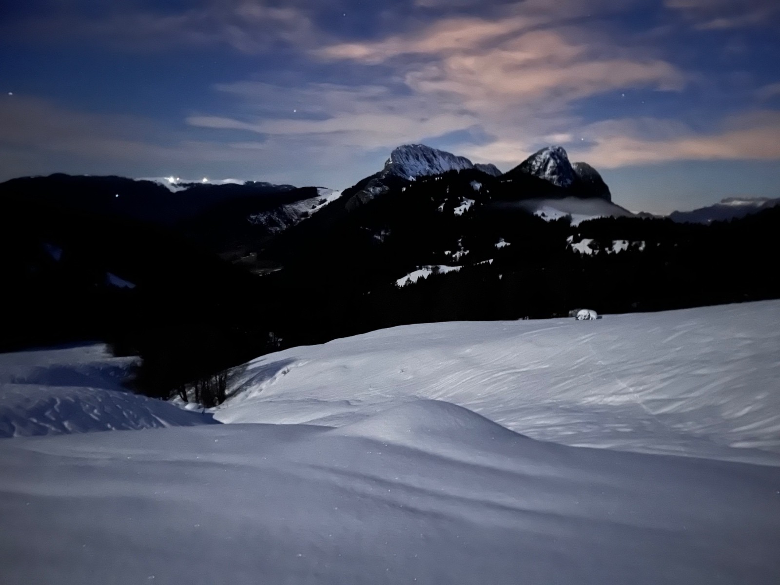 &nbsp;Mont Colombier de nuit