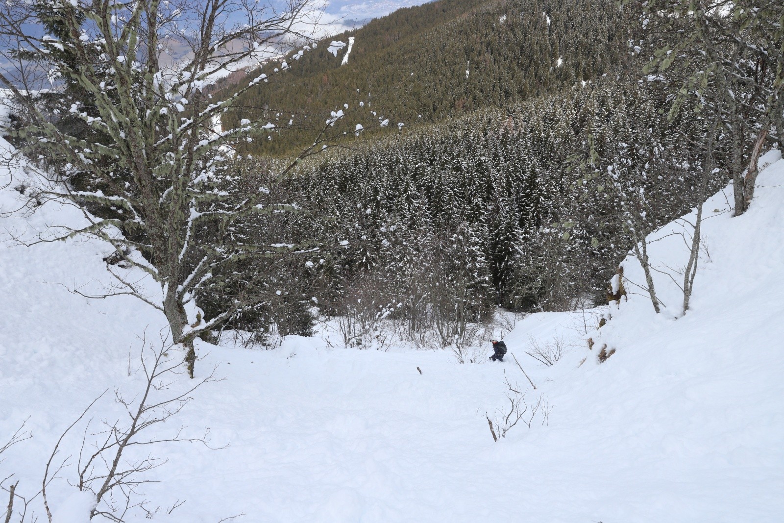 Le petit couloir de descente plein nord