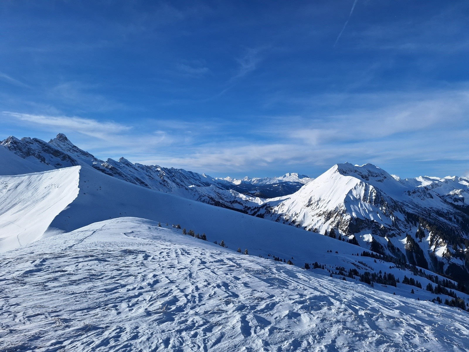 PP, Tournette, Almet et Pointe du Château depuis la Tête des Muets