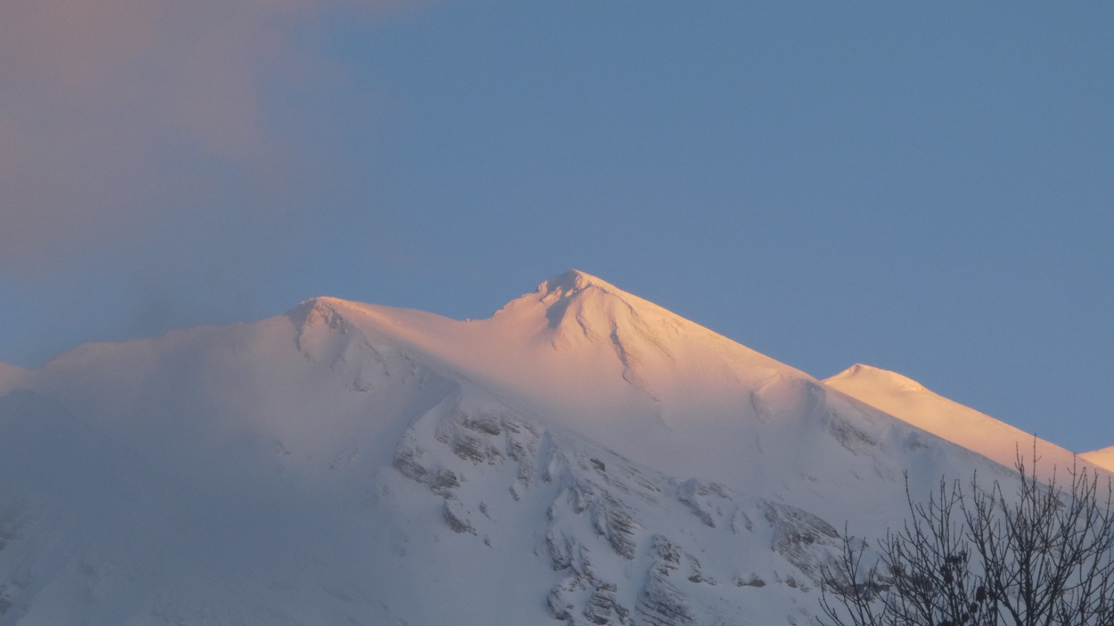 soir de J-1 : Crête S du Pic Pierroux vue de Mère l'Eglise