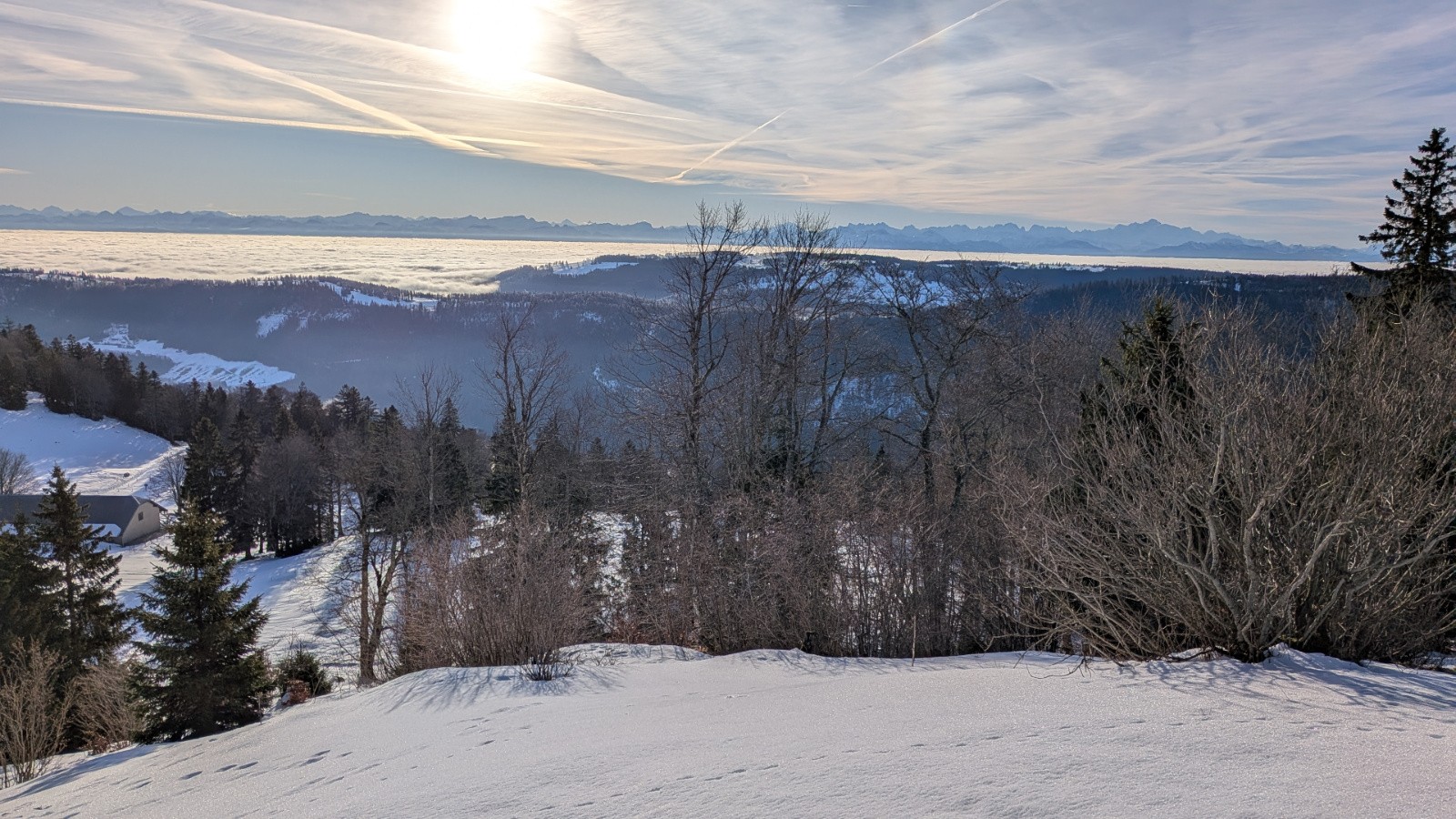 Les Alpes de la bien nommée cabane Bellevue&nbsp;