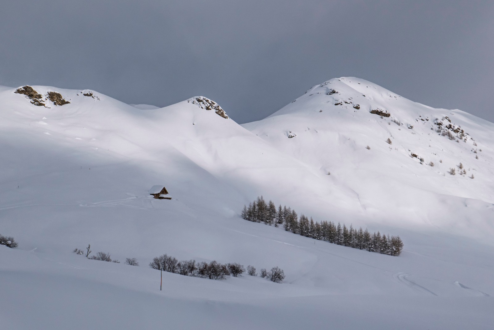 Ex Chalet Joubert, sommet du jour sous le Queyrelet