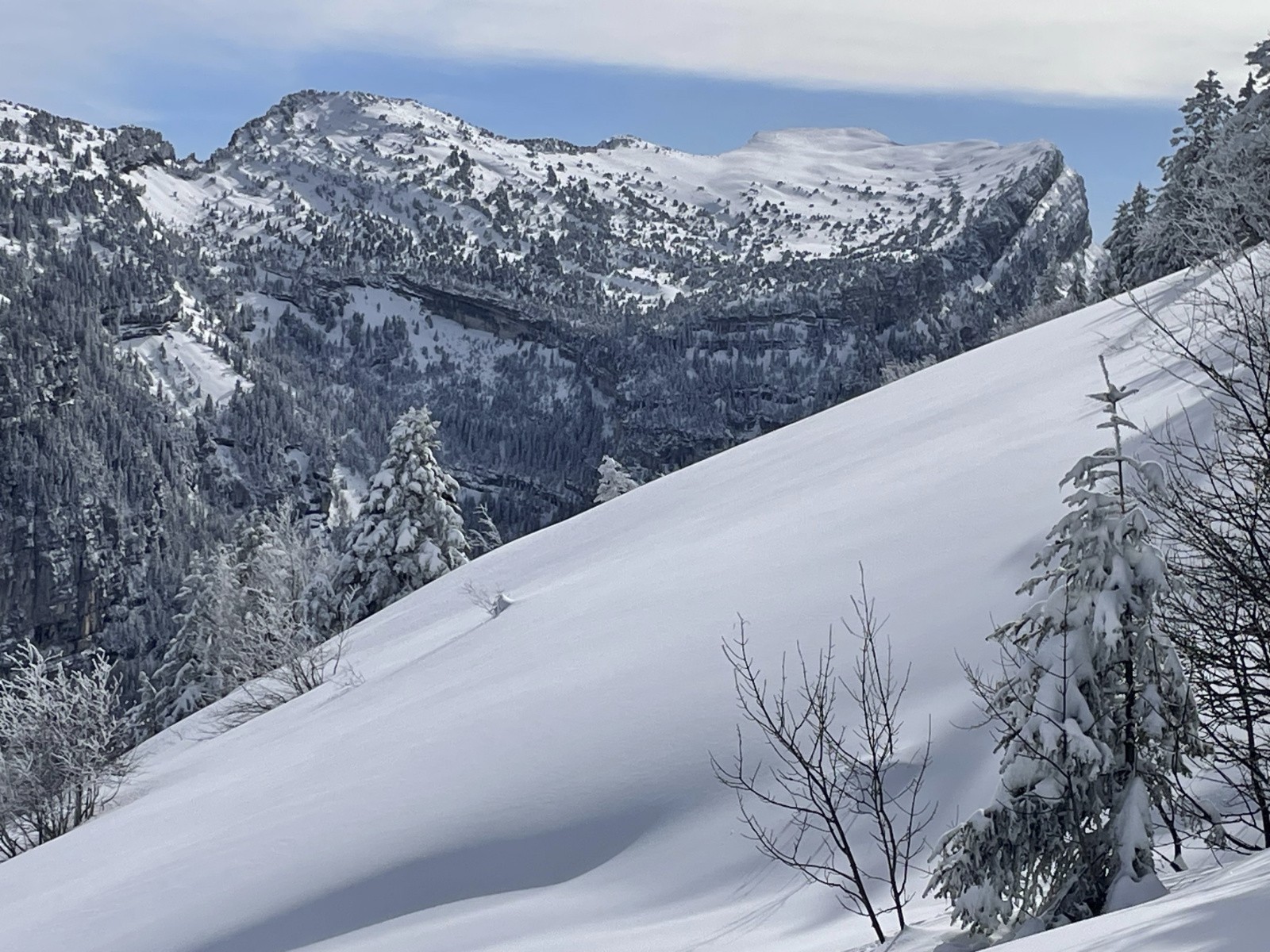 Dent de Crolles vue depuis le versant E&nbsp;