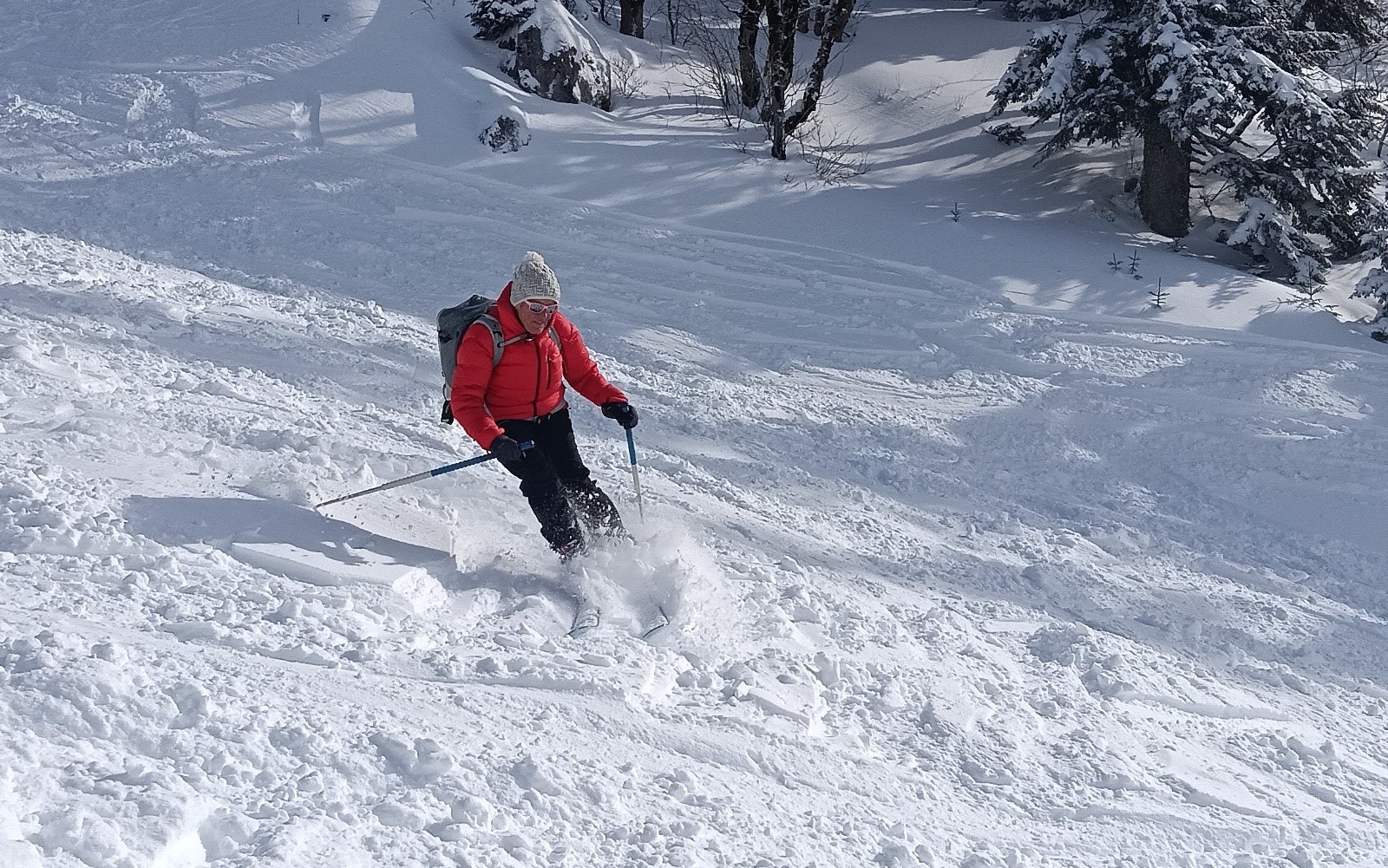 Bonne descente sur une neige presque damée&nbsp;&nbsp;
