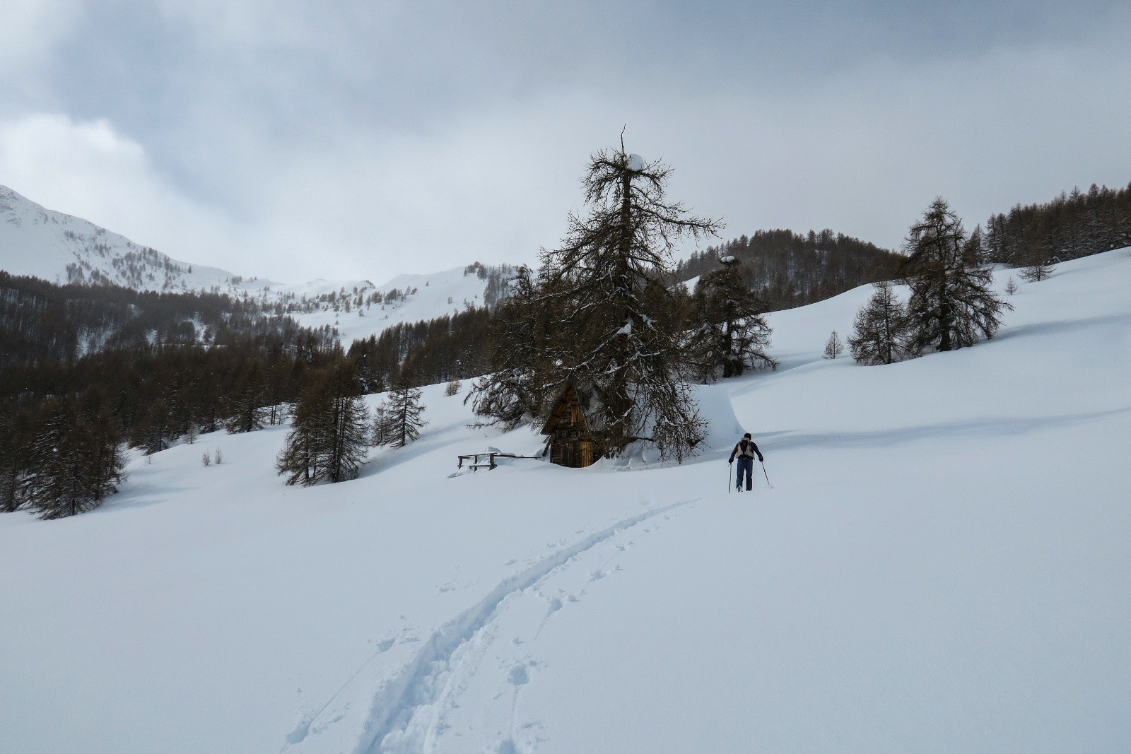 Arrivée à la cabane de Valminette&nbsp;