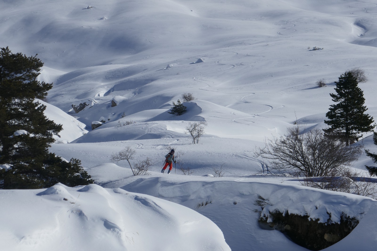 Fin de la 1ère descente&nbsp; 