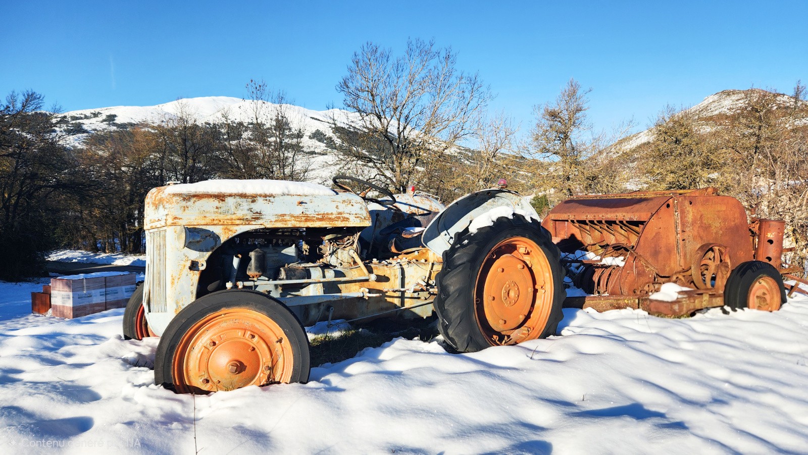 Route enneigée, on emploi les grands moyens ! 