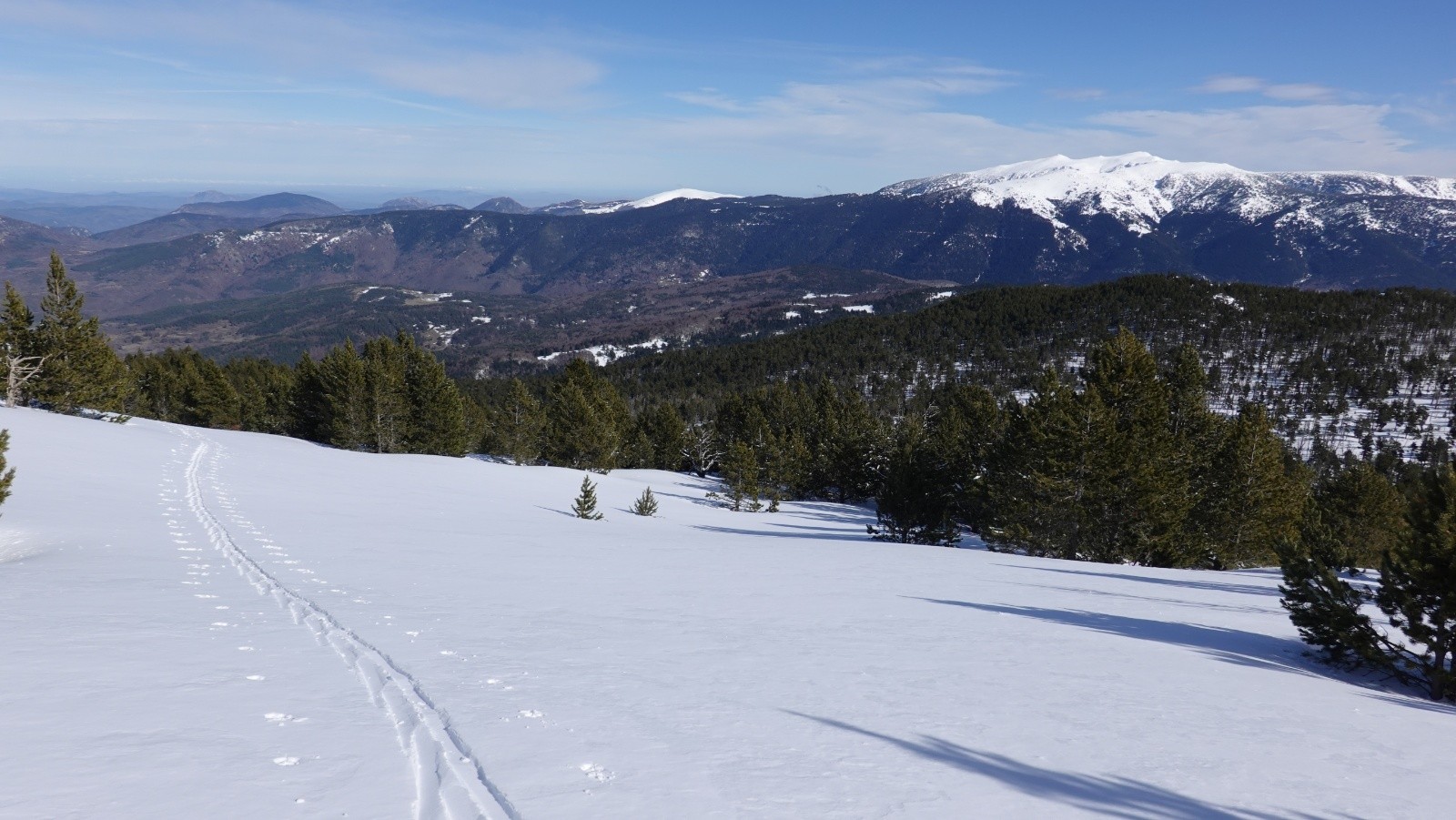 Ma trace de remontée sur fond de Madres