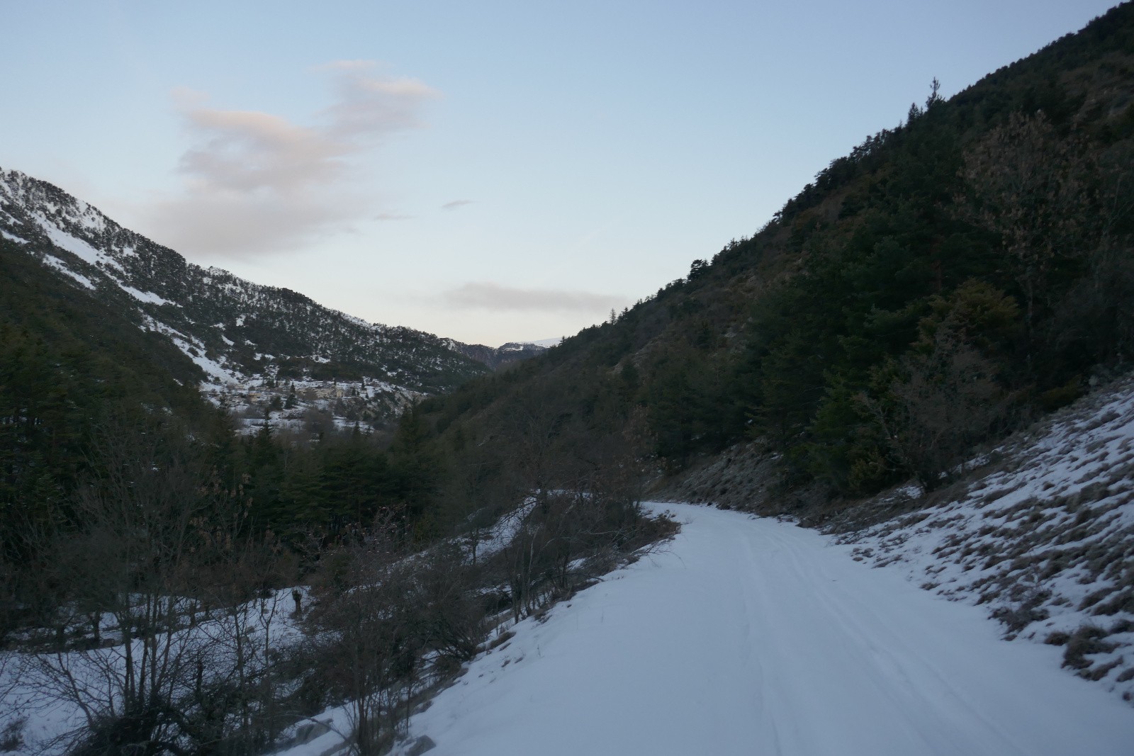 La piste, seule enneigée au départ&nbsp; 