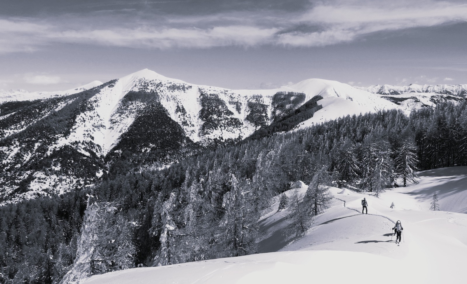 Remontée vers l'arête NW&nbsp;