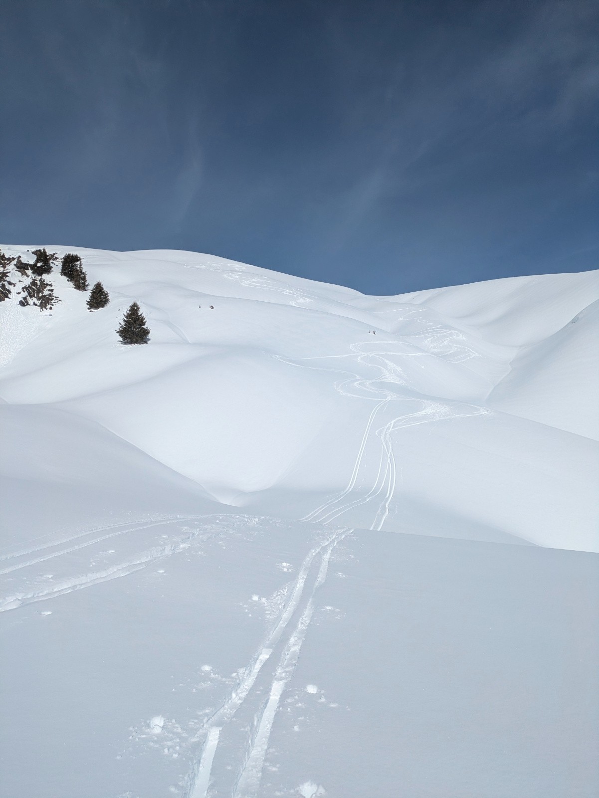 Nos traces de descente du sommet 2246m