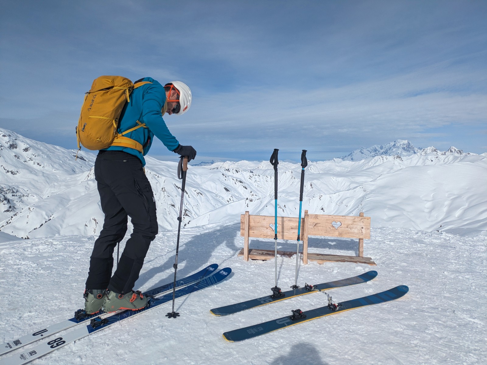 Sommet du Grand Cretet, belle vue sur le Mont Blanc et Beaufortain