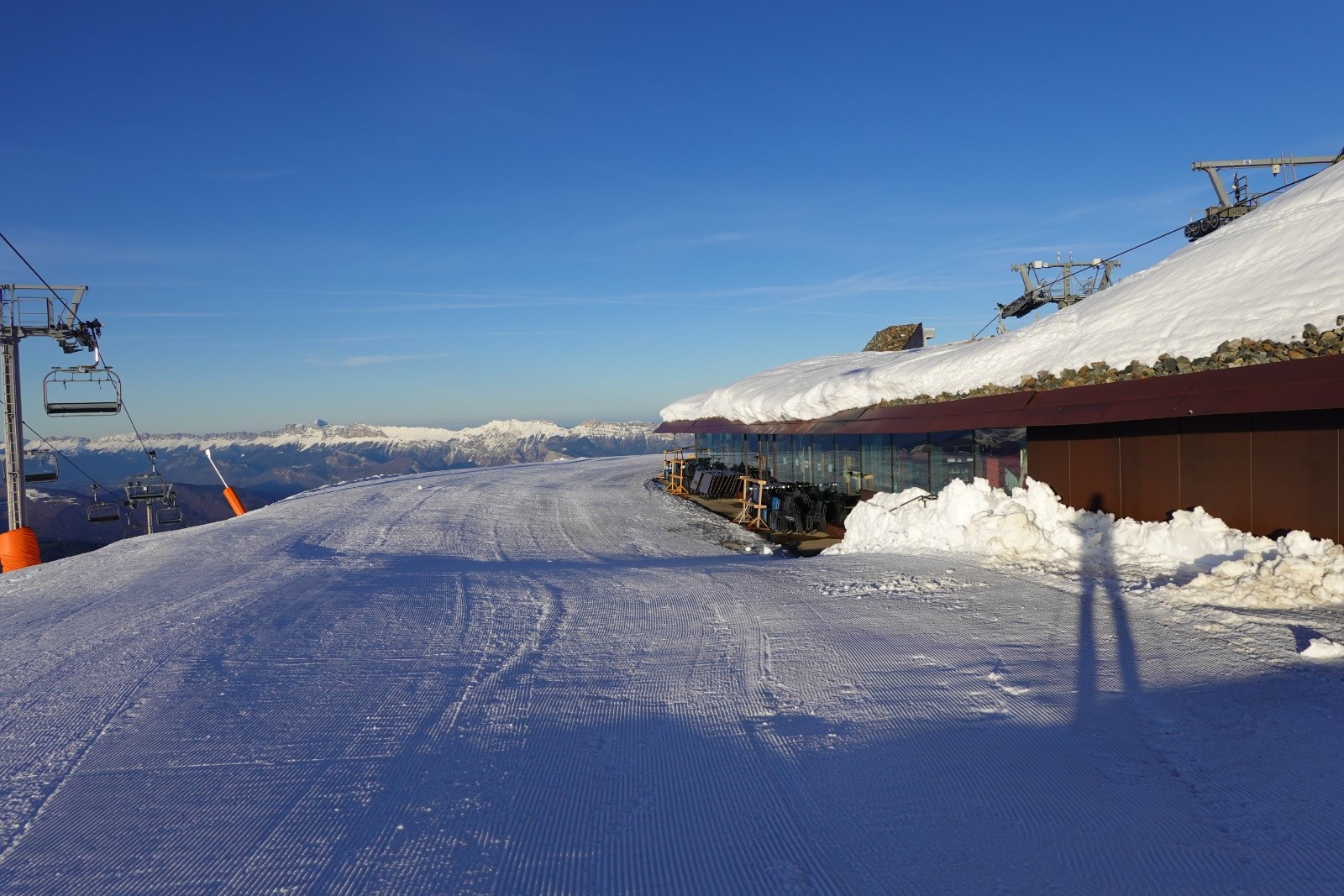 Plan de travail bichonnée par la dameuse