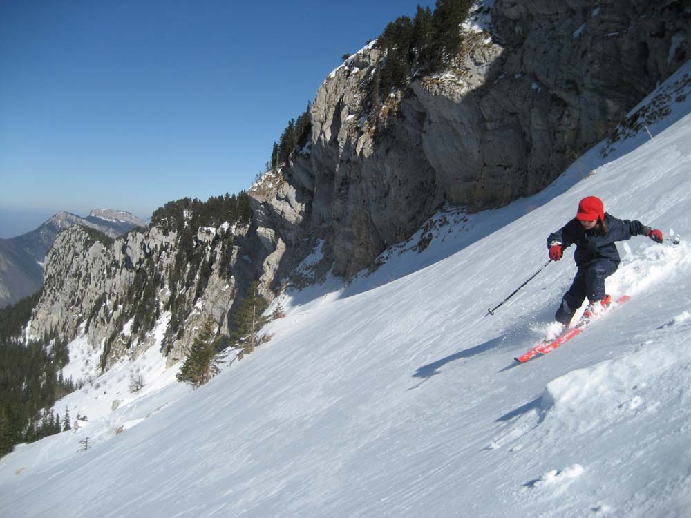 Petit Som : sous le col de Léchaud versant Nord