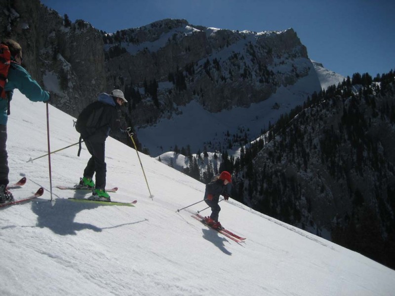 Petit Som : sous le col de Léchaud versant sud