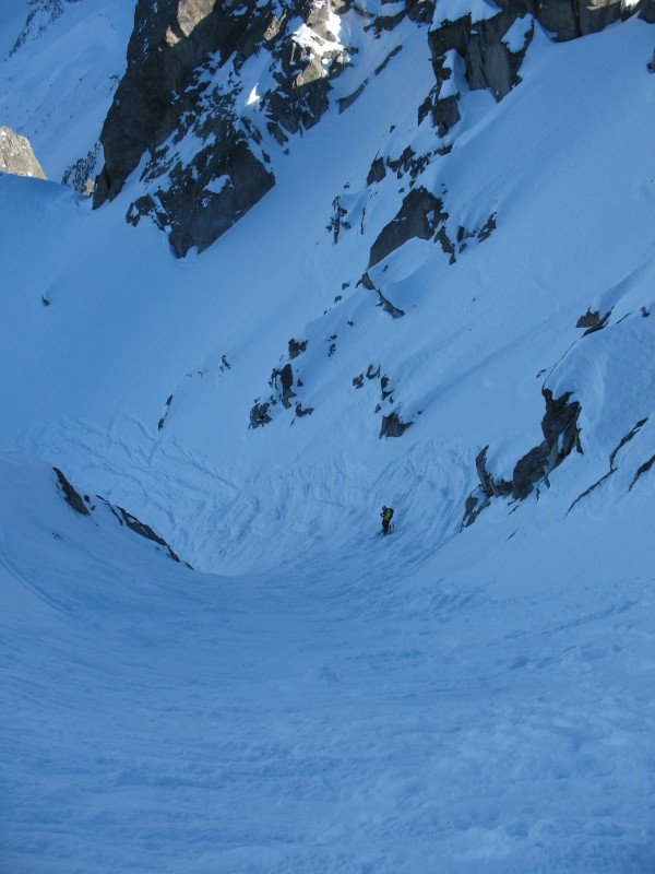 Haut du couloir nord-est : Clément en contre bas
