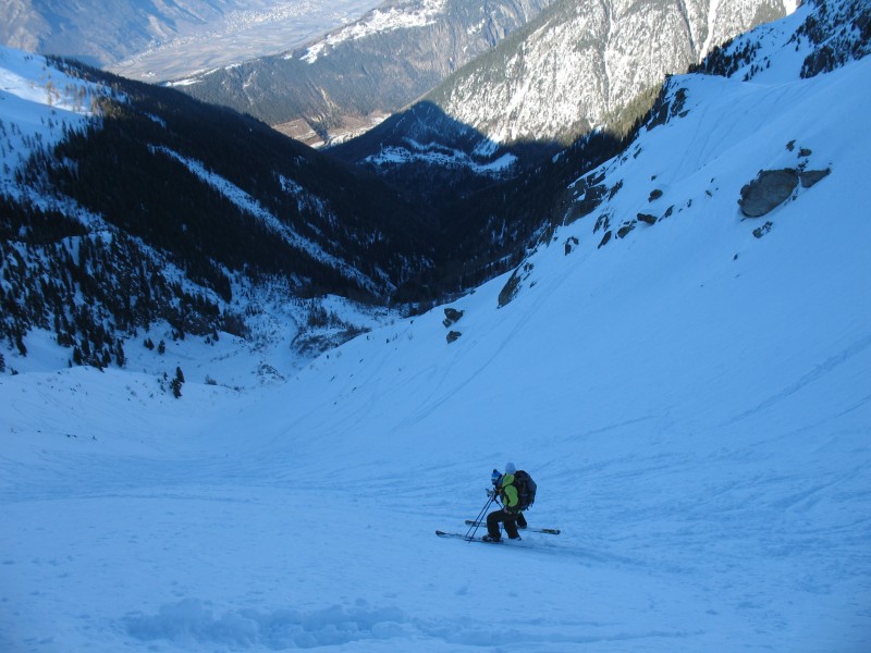 Combe du Barmay : Avec la combe du Barmay, il y a environ 1300 m de  descente soutenue !