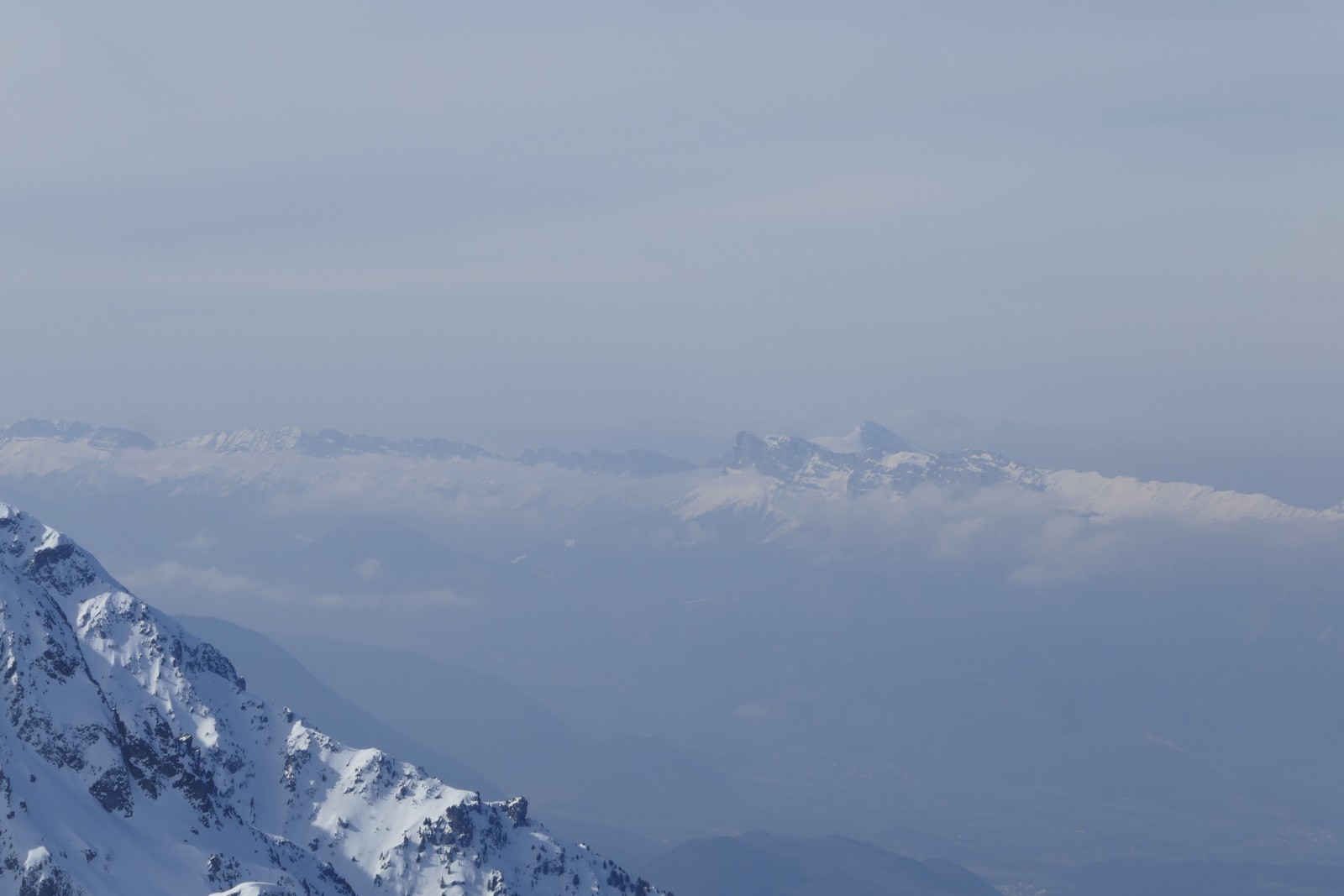 Le Vercors à peine visible&nbsp; 