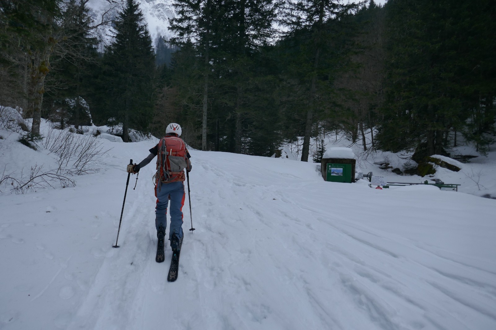 Enfin tout est enneigé au niveau de la prise d'eau 
