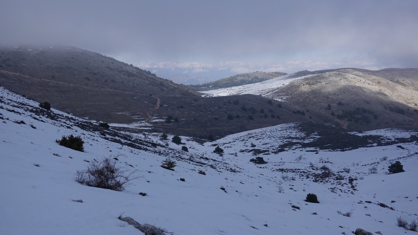Retour vers la Cime Jérusalem depuis le bas de la Combe d'Henry