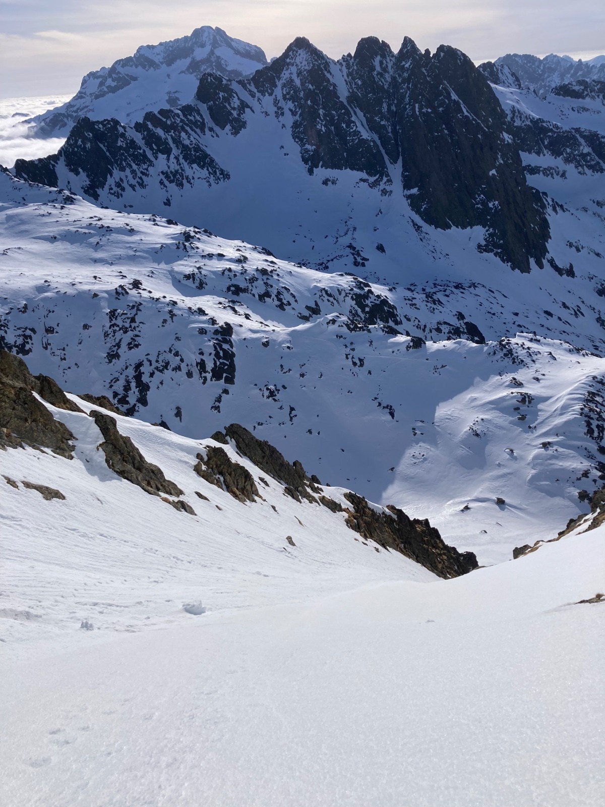 &nbsp;Dans les pentes de sortie moins soutenues