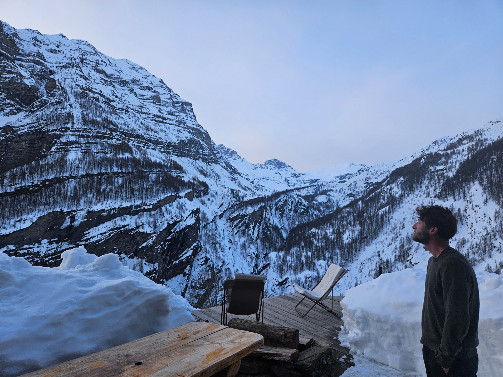 Vue de la chambre d'hôte au réveil&nbsp;