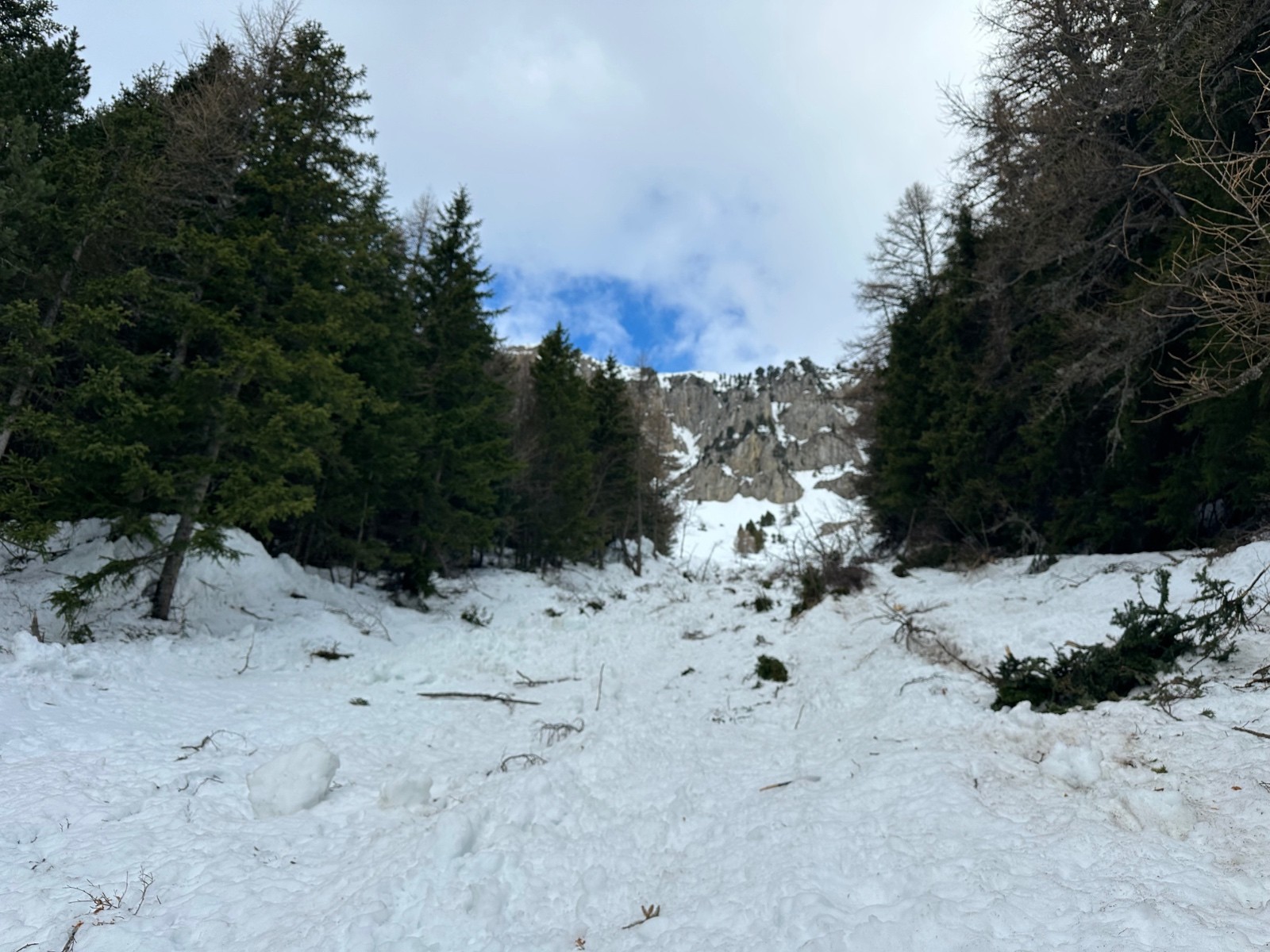 Le couloir d’avalanche.