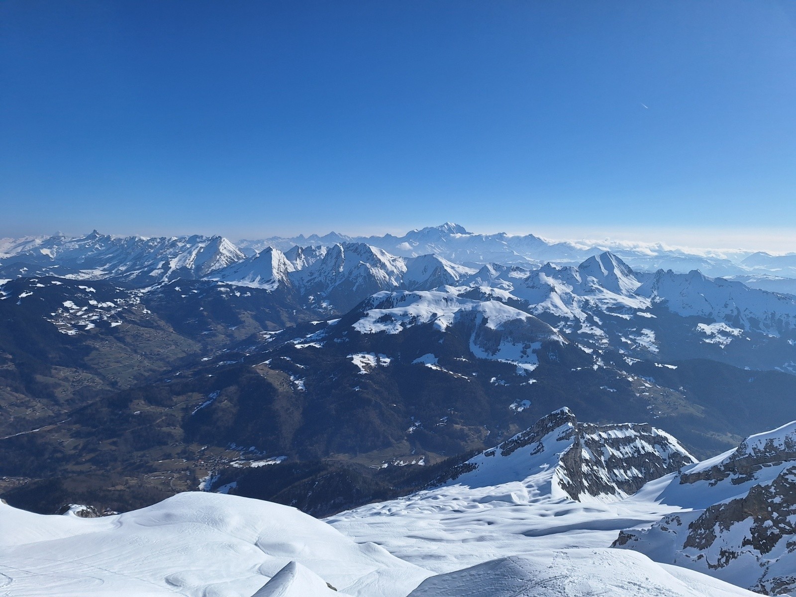 Vue depuis le sommet sous le Fauteuil