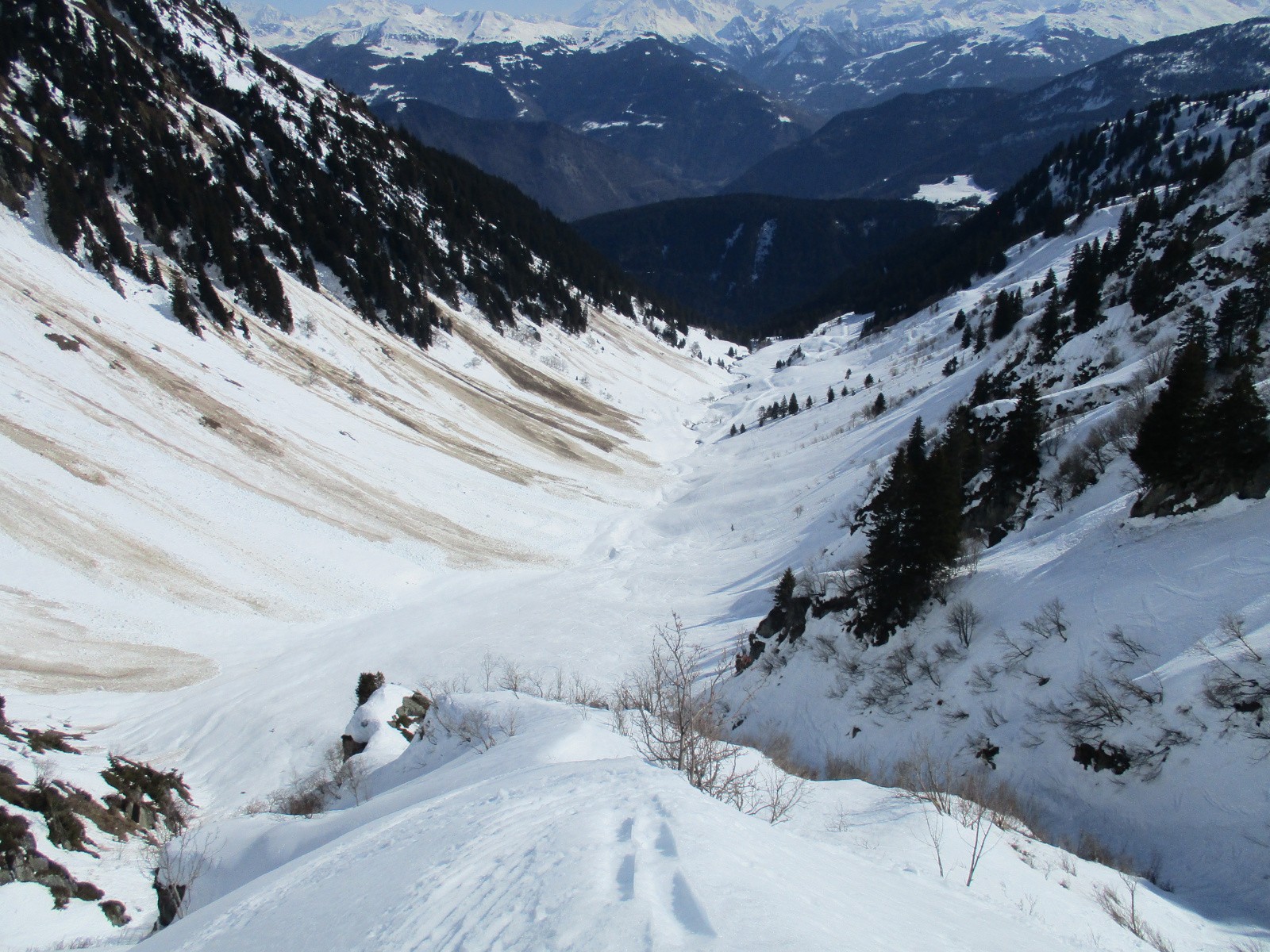 la combe en direction du pont gelon