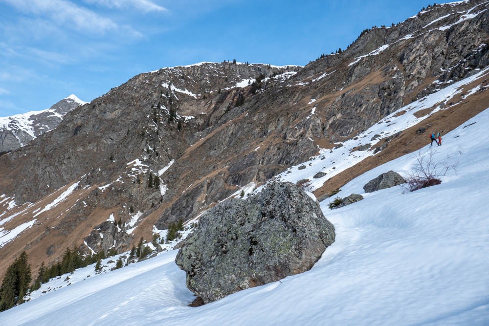 pas beaucoup de neige en face sud
