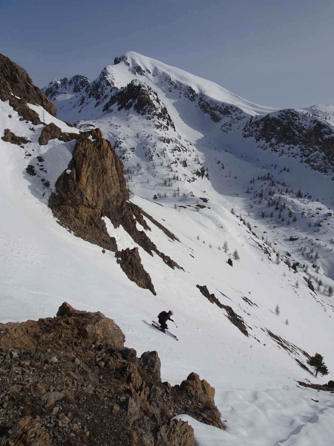 Couloir Sud de l’Isalette et tête Dure en face