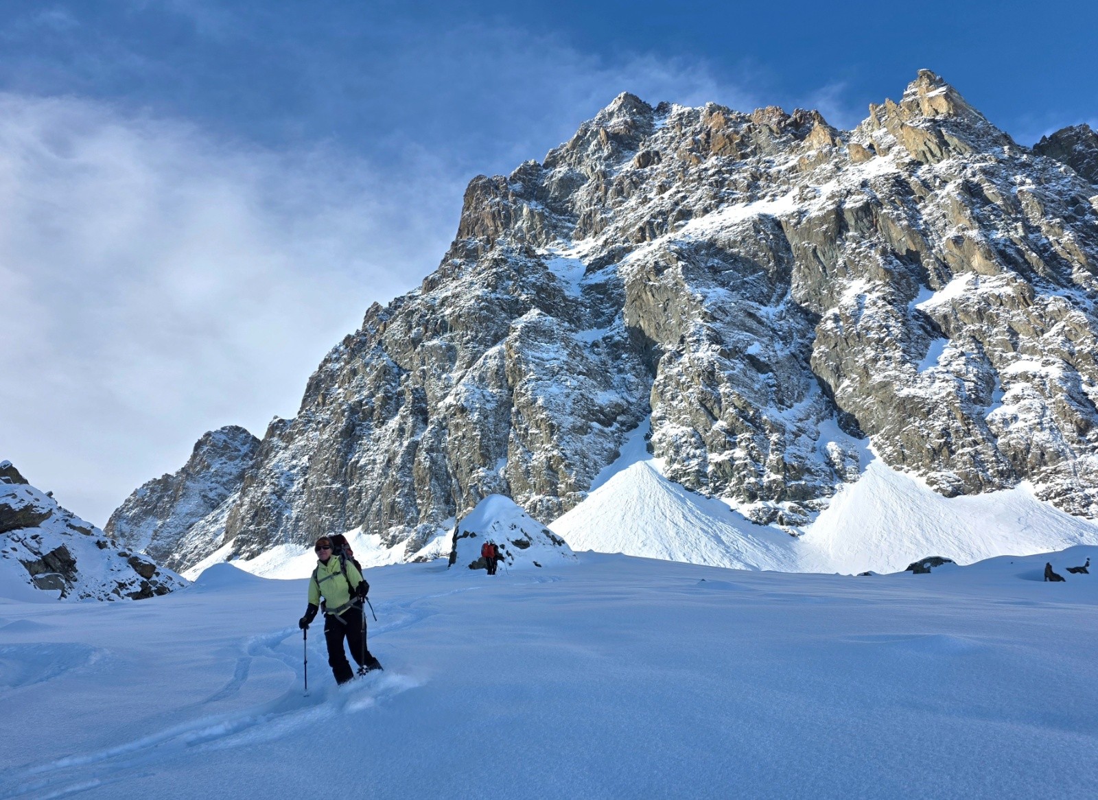 &nbsp;Belle poudreuse sous le Viso