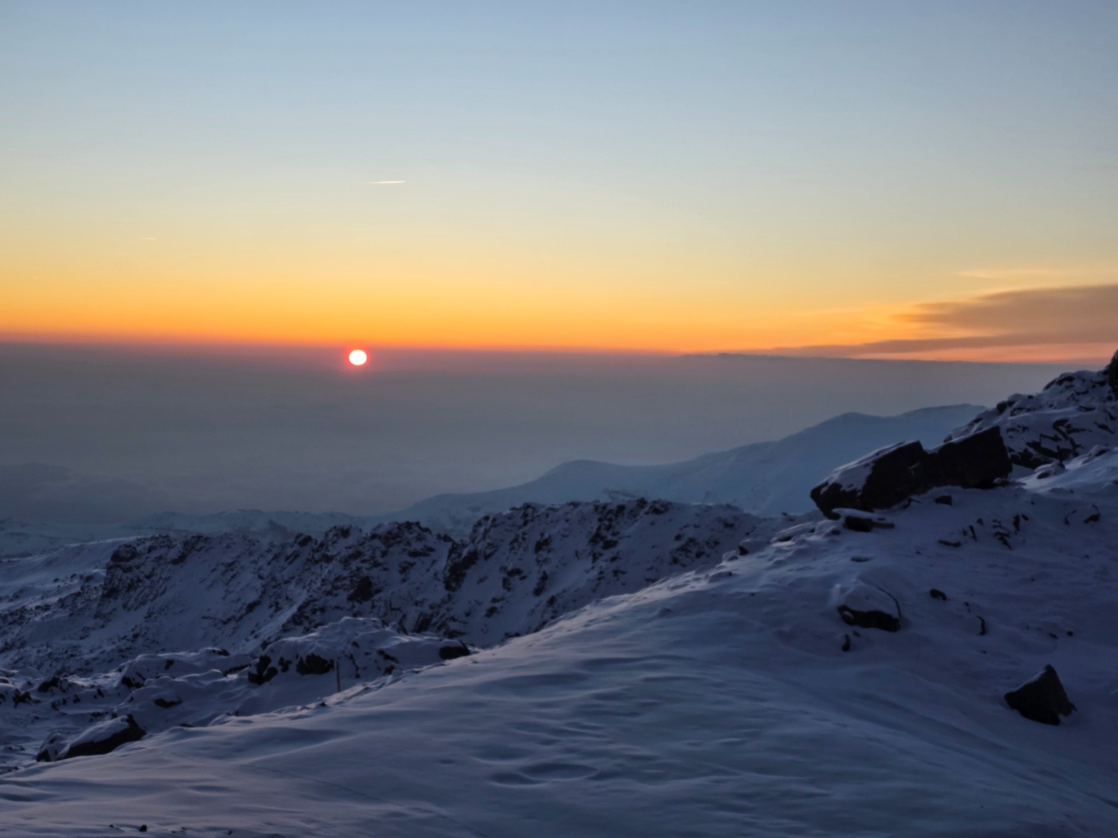Levée de soleil sur la plaine du Po