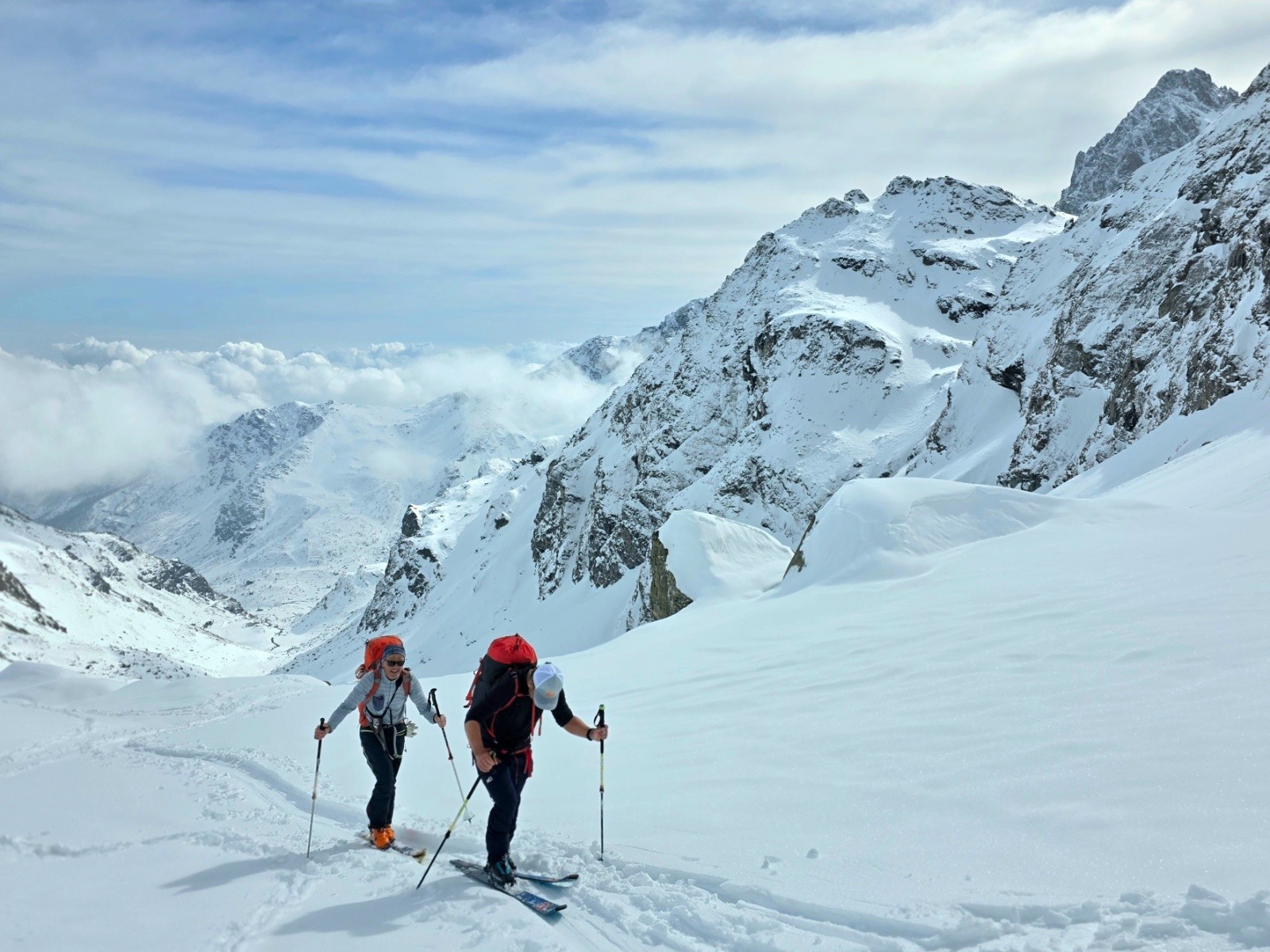 &nbsp;Montée vers la Traversette et le passo luisa sous le cagnard