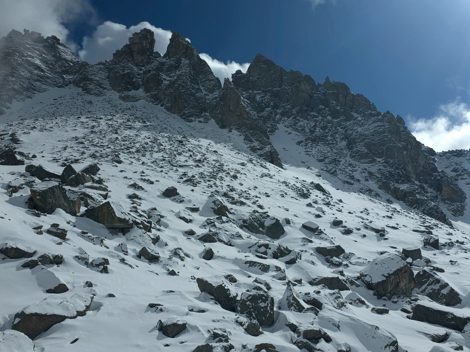 Paysage lunaire après le passondi Chiaffredo&nbsp;