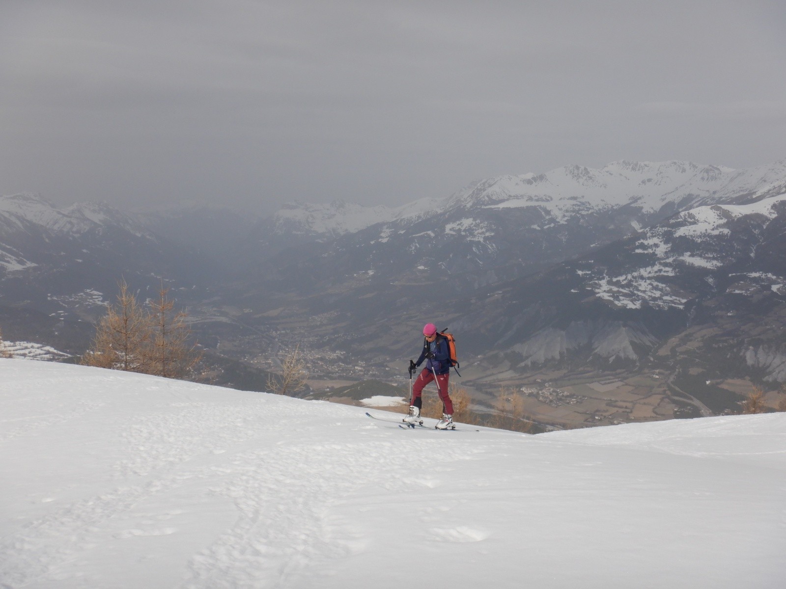 La vallée de Barcelonnette derrière Claire&nbsp;