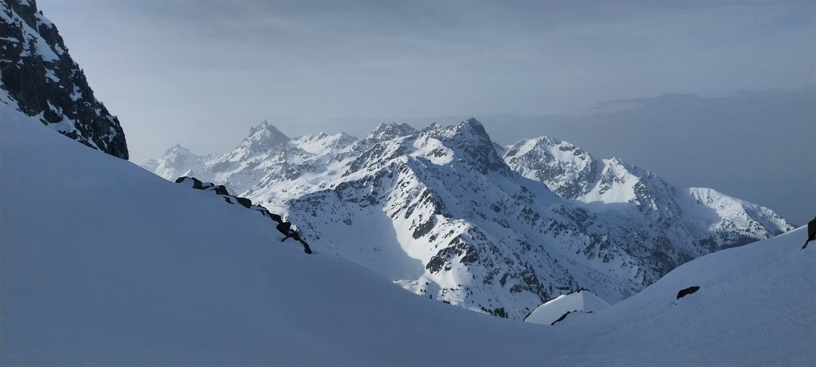 &nbsp;Belledonne sud depuis l'Aigleton