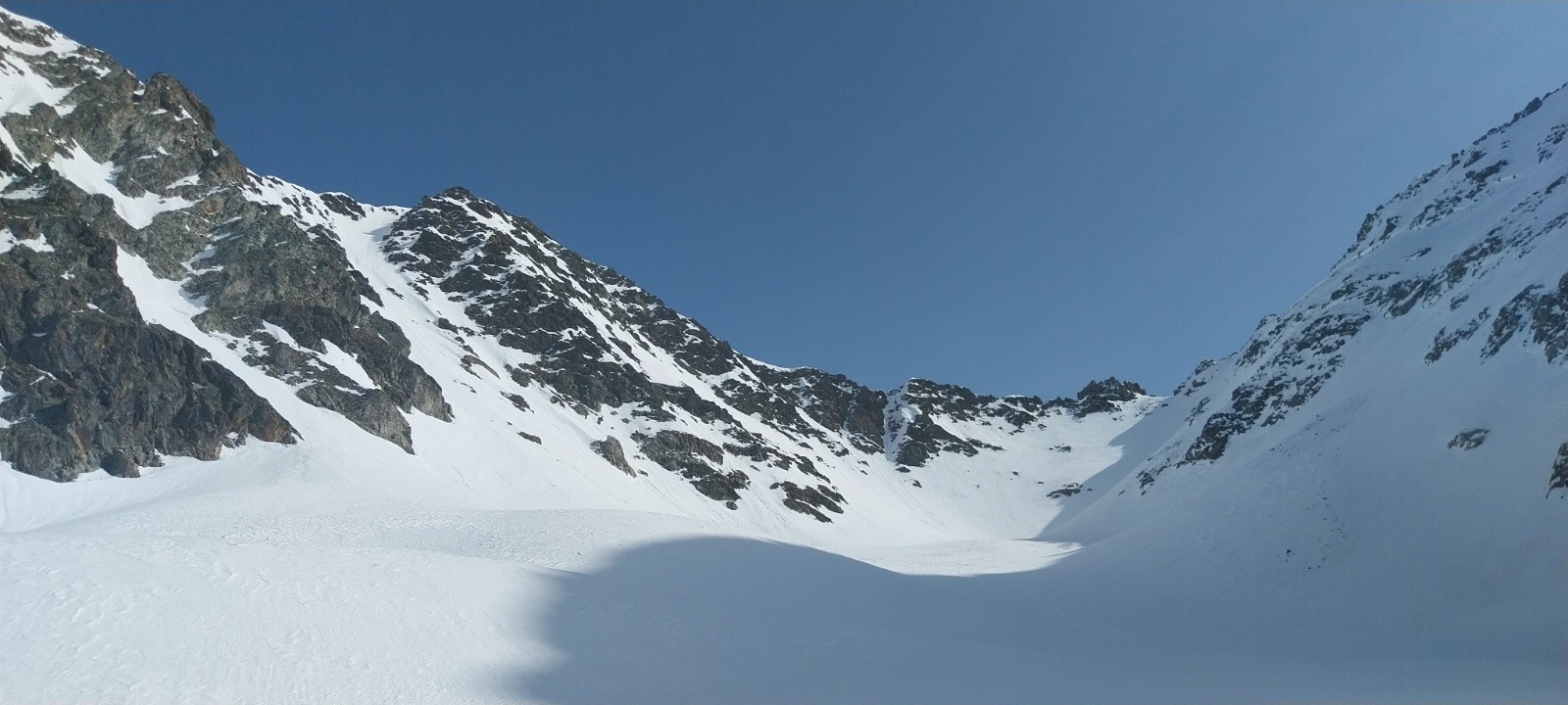 &nbsp;Couloir SO du rocher blanc et col de l'amiante