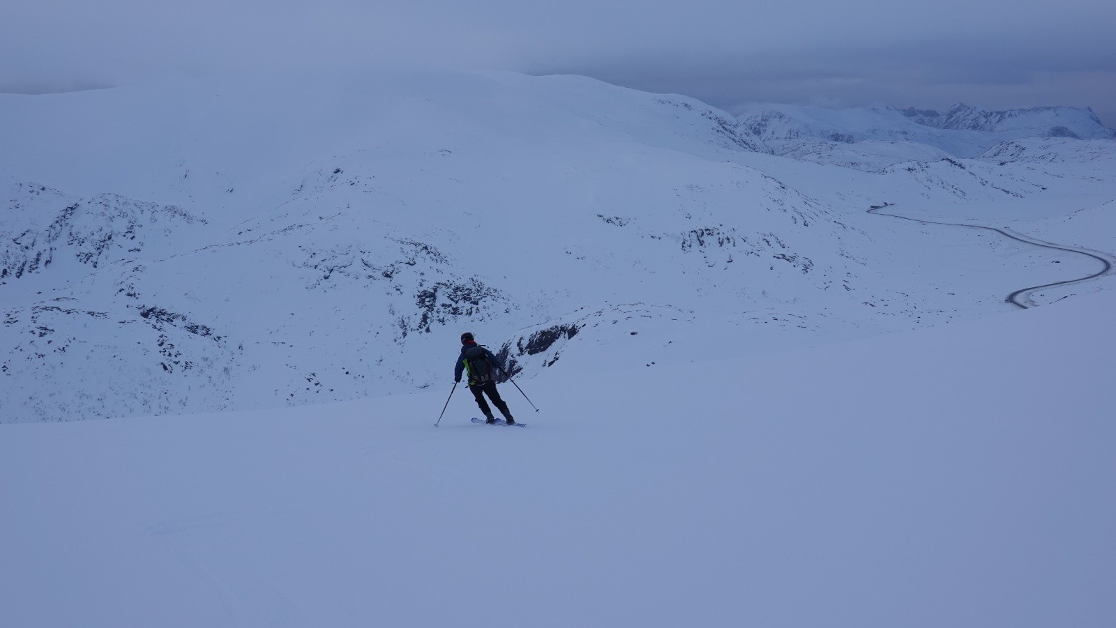 David en cours de descente