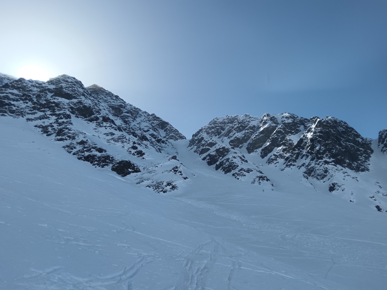Couloir N du col 2483, Chaborgne sur sa gauche