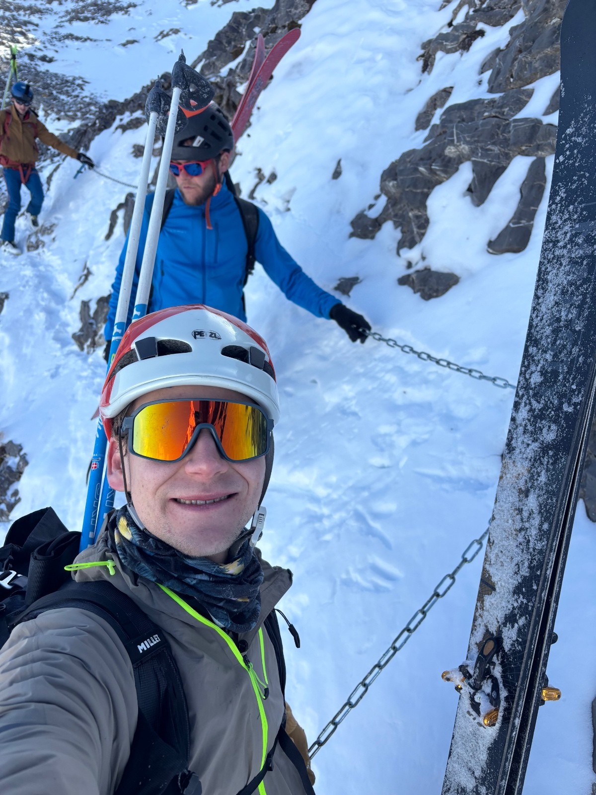 Manque de neige pour le couloir sous le Ruchstock