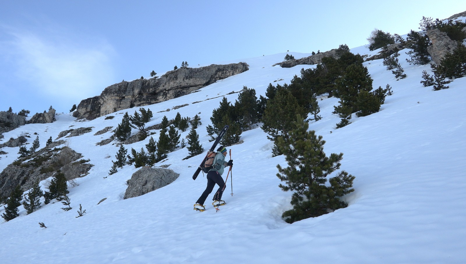Montée au dessus du Col du Festre