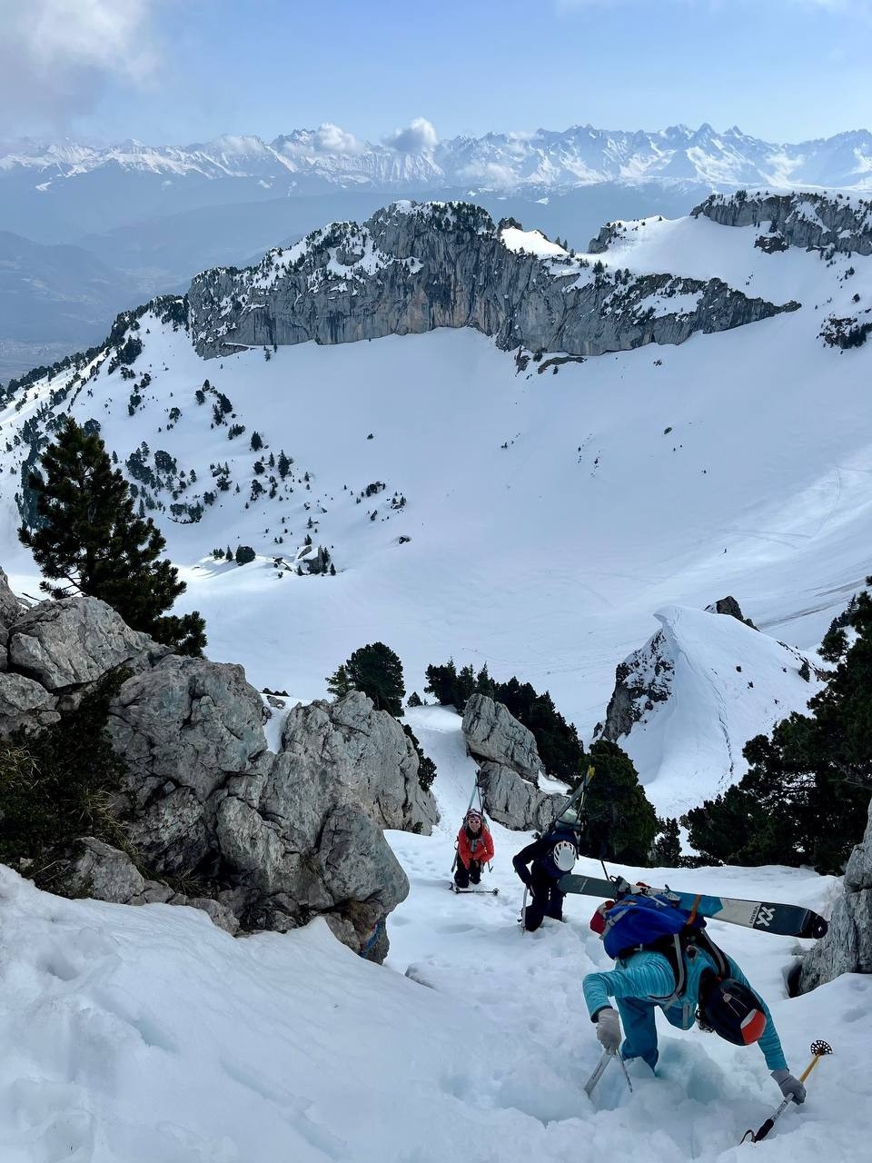 Là aussi c'est raide, mais à la descente. variante sympa