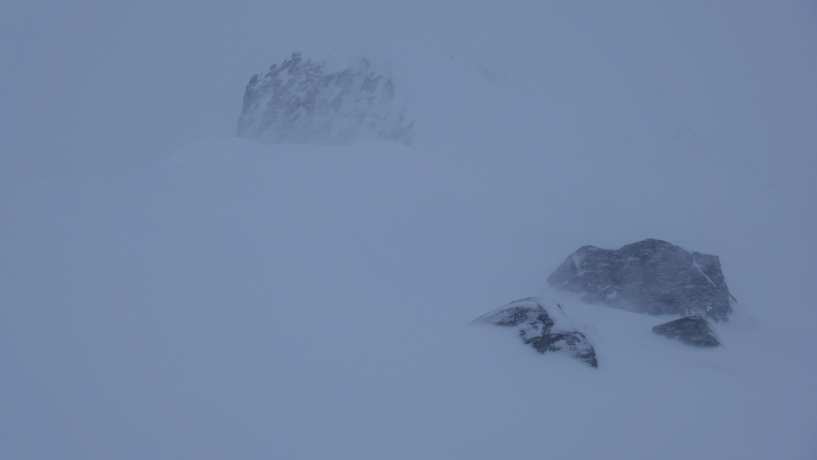 Le sommet bien venté pris au téléobjectif