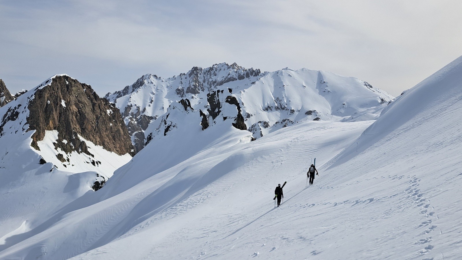 Arrivée à la brêche Sorbo, Maniccia et Rotondo en fond