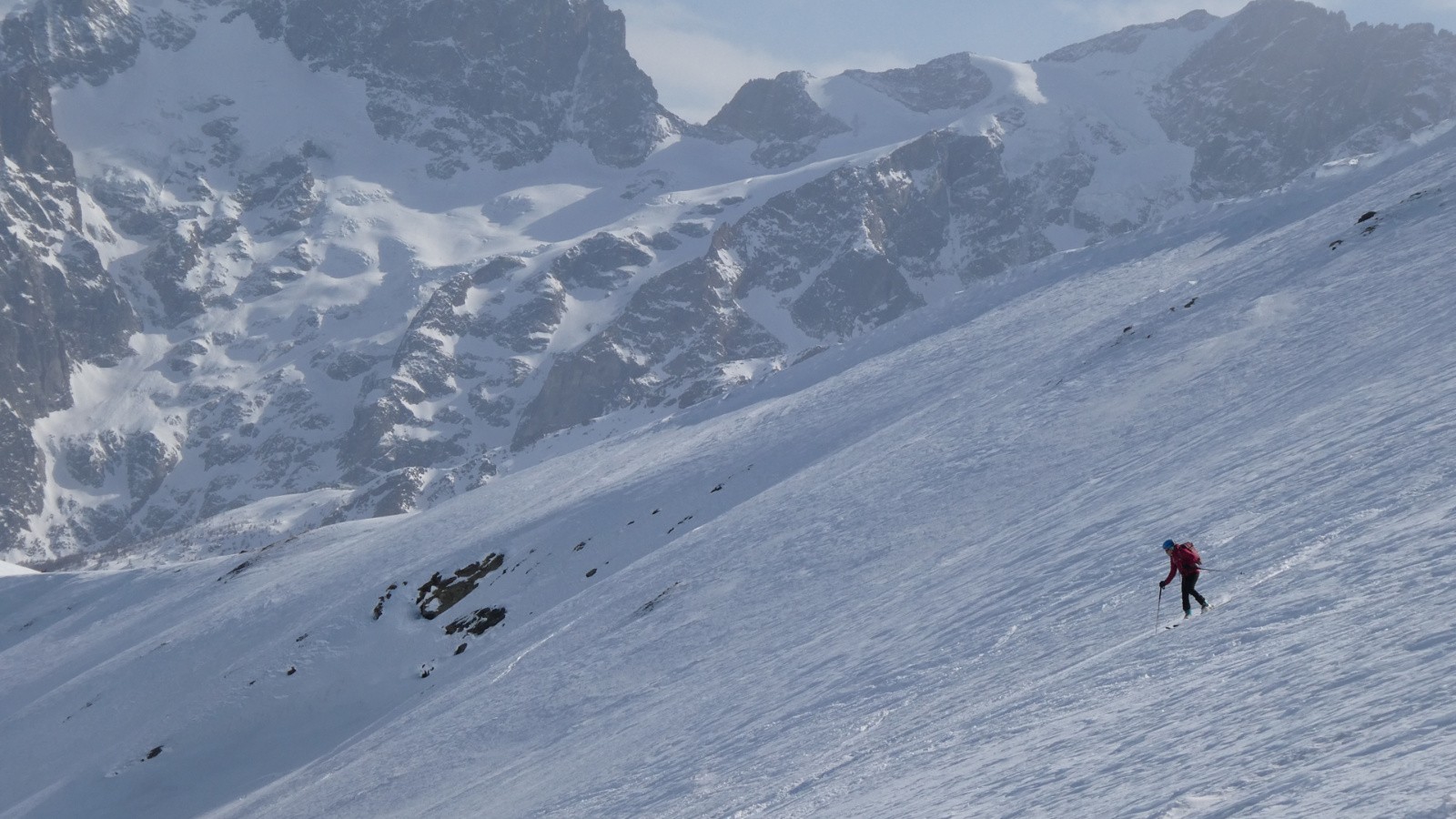 &nbsp;Descente sur le refuge à partir du Gros Têt&nbsp;
